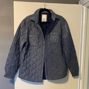 Esprit Men's Quilted Shirt Jacket - Dark Blue